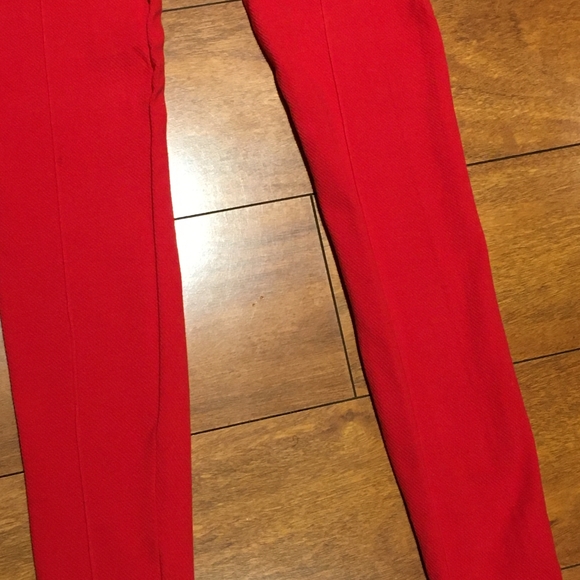 NWT MeMoi Fashion Leggings Pleated Front Red Size S/M - Picture 4 of 13